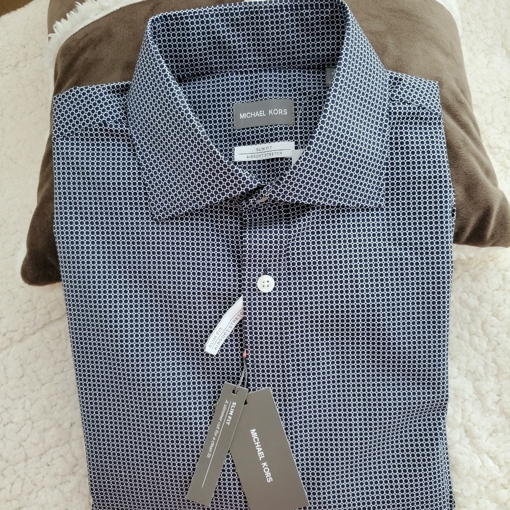 NEW Michael Kors Long Sleeve Dress Shirt